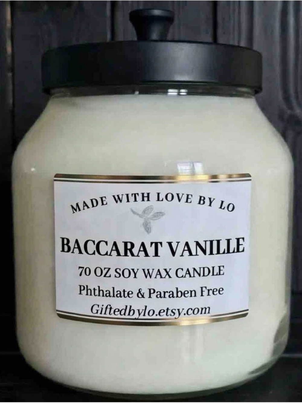70 OZ BIG ASS CANDLE   LARGE ROOM CANDLE Baccarat Vanille Soy Wax Candle